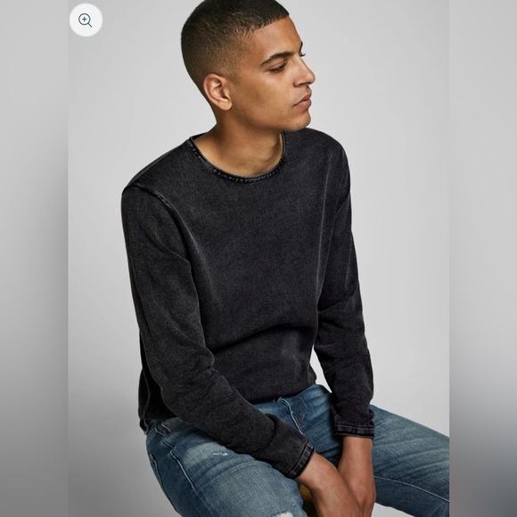 JACK & JONES JJELEO KNIT CREW NECK NOOS CAVIAR S - Picture 4 of 10